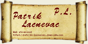 Patrik Lačnevac vizit kartica